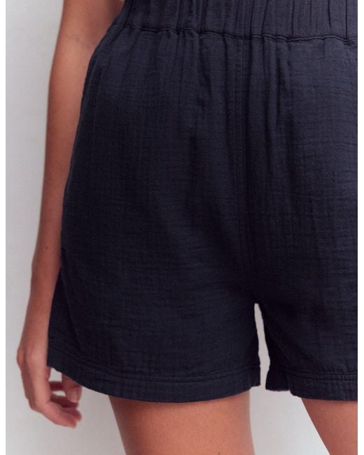 Boden Blue Pull On Double Cloth Shorts