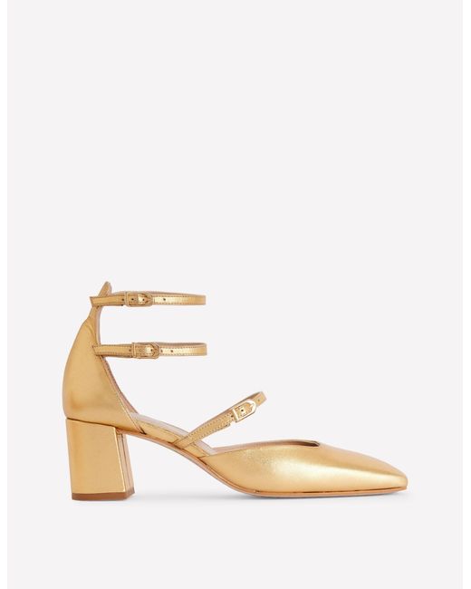 Boden Natural Multi Strap Block Heel Pump