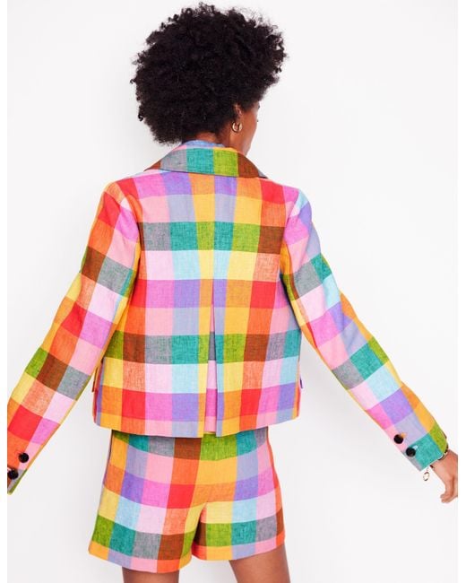Boden Red Knightsbridge Linen Jacket