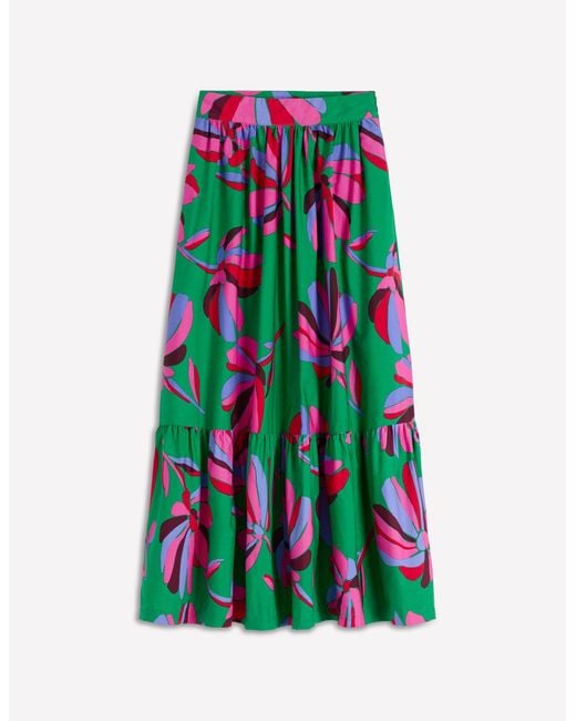Boden Green Abigail Poplin Maxi Skirt