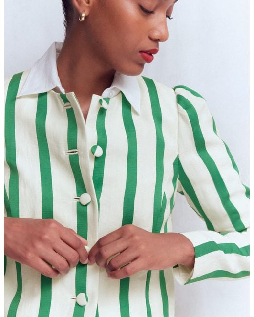 Boden Green Salisbury Puff Sleeve Jacket