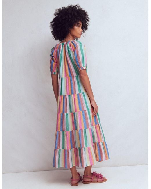 boden metallic maxi dress Metallic Wave Dress - Multi Stripe