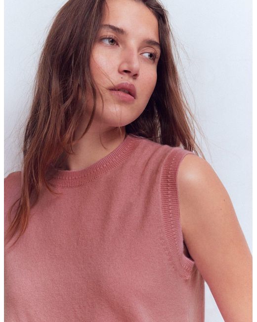 Boden Red Eva Cashmere Tank