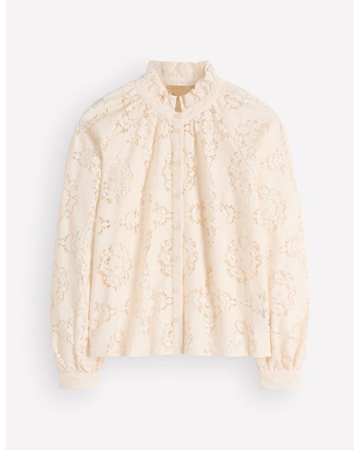 Boden Blue Erica Lace Top