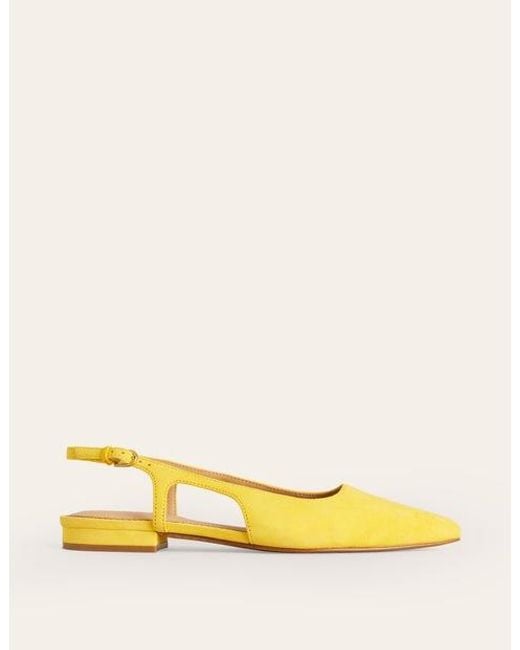 Boden Yellow Cut Out Slingback Flats