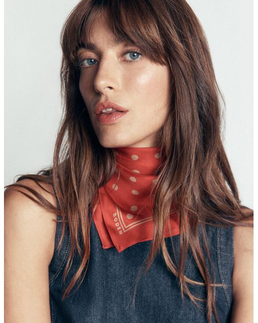 Boden Pink Elisabeth Silk Square Scarf