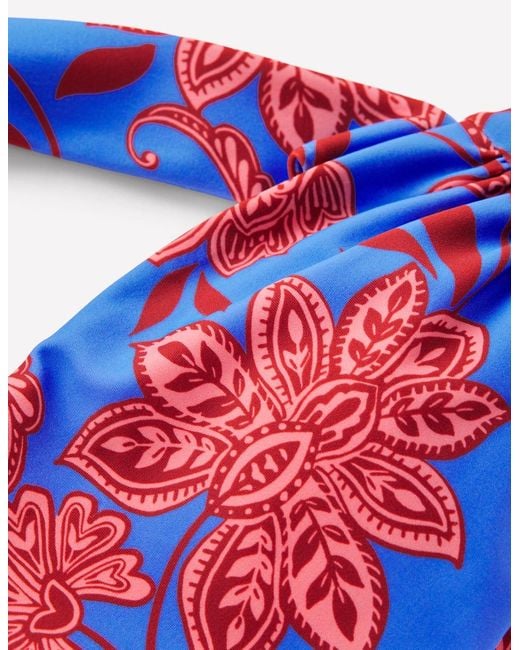 Boden Blue Kythira Ruched Bikini Top