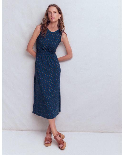 Boden Blue Zara Cross Waist Jersey Dress