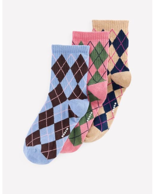 Boden Multicolor Argyle Socks 3-Pack