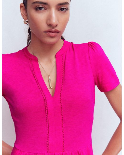 Boden Pink Naomi Short Sleeve Dress