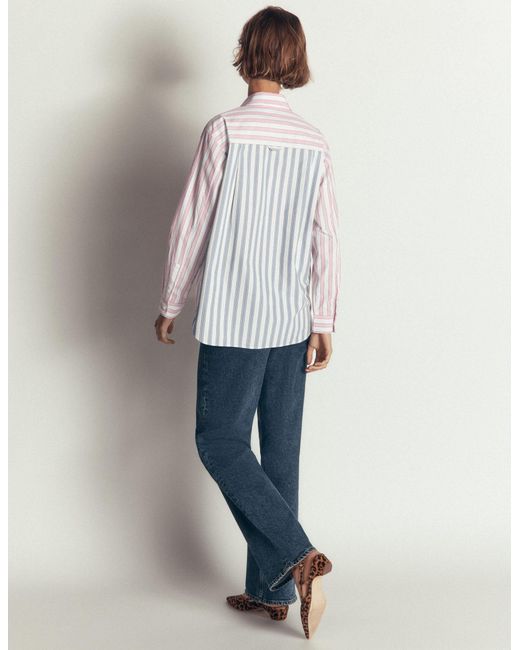 Boden Gray Sienna Relaxed Cotton Shirt