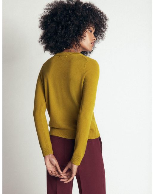 Boden Blue Elsie Cashmere Crew Jumper