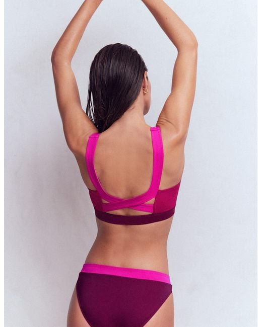 Boden Pink Campania Cross-Back Bikini Top