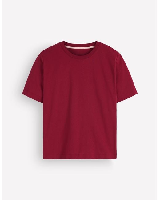 Boden Red Relaxed Cotton T-Shirt