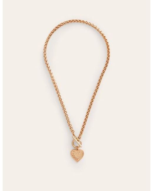 Boden Natural Heart Charm Necklace