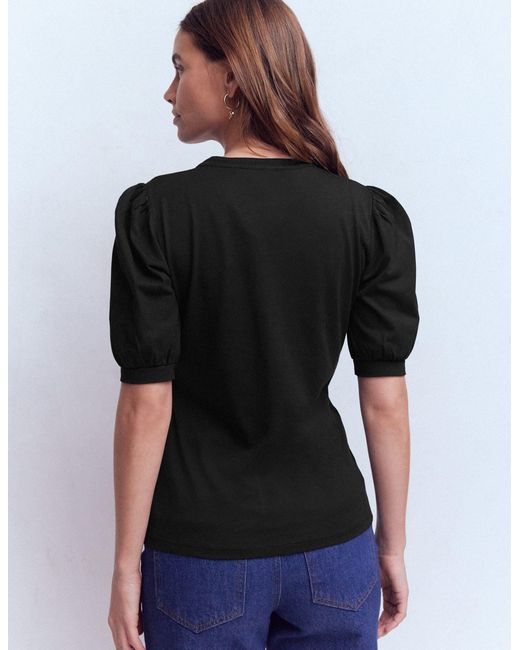 Boden Blue Supersoft Short Sleeve Henley Top