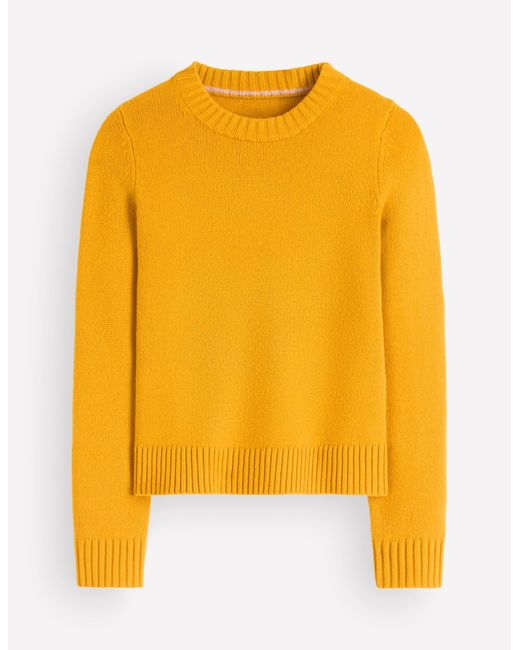 Boden Orange Marta Merino Wool Crew Sweater