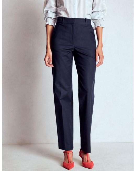 Boden Blue Canonbury Cotton Trousers