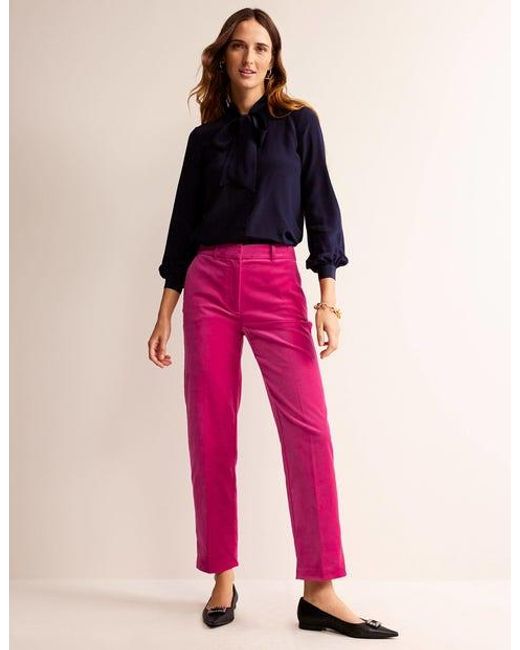 Pantalon kew en velours Boden en coloris Pink