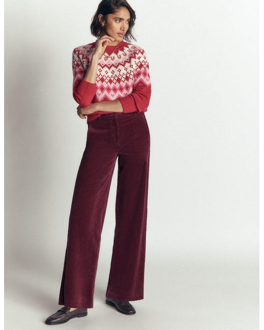 Boden Red Belgravia Cord Pants