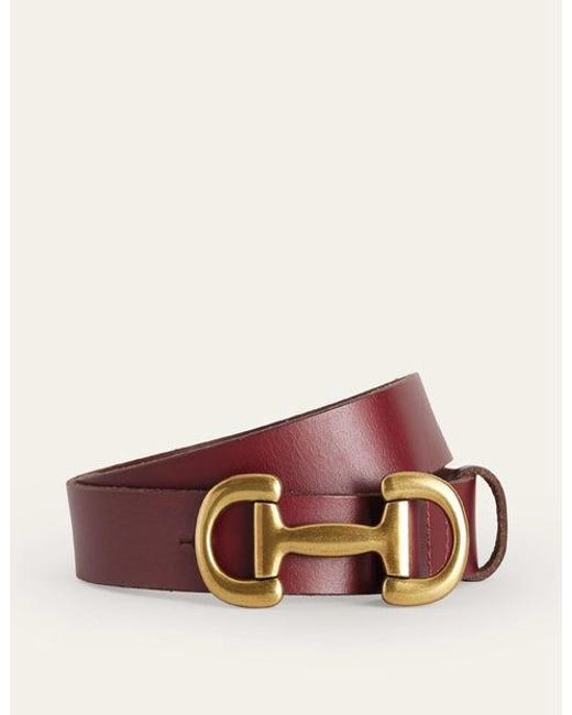Boden Brown Snaffle-trim Leather Belt
