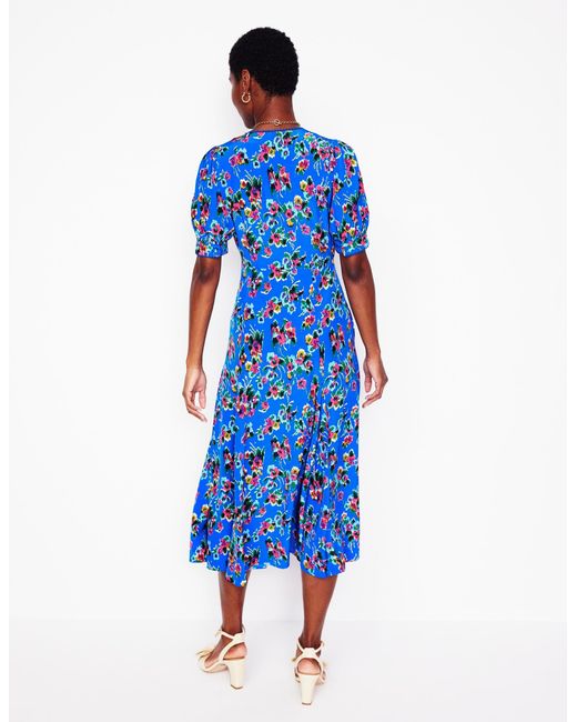 Boden Blue Rosie Godet Tea Dress
