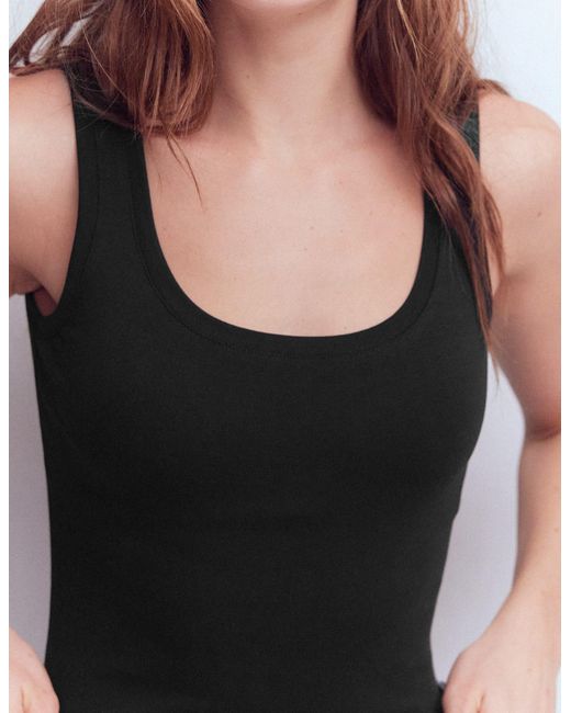 Boden Blue Essential Scoop Neck Tank