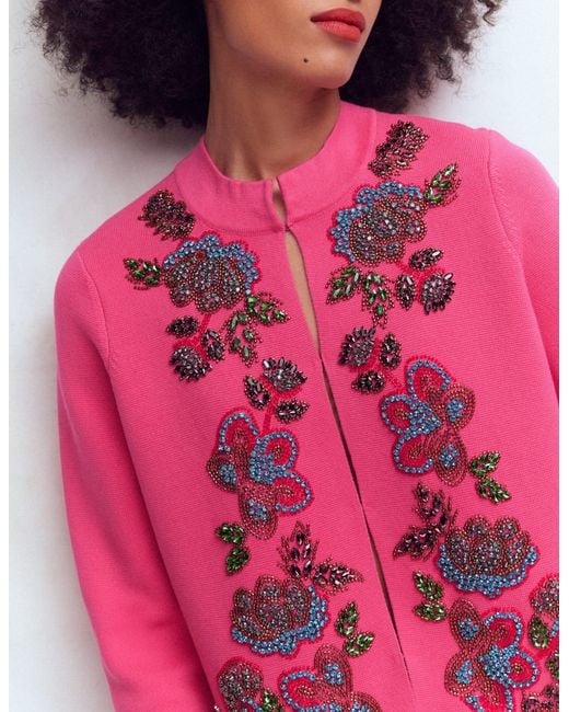 Boden Pink Elena Stand Neck Jacket