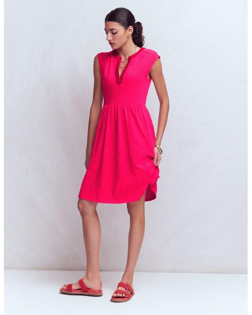 Boden Pink May Embroidered Short Dress