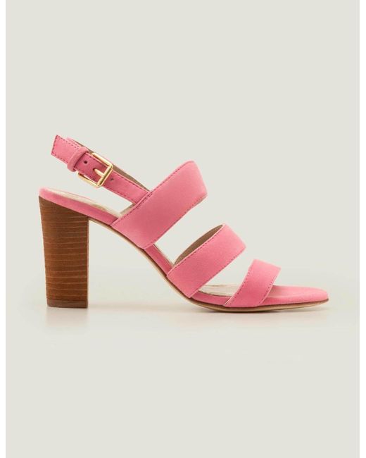 bright pink heeled sandals