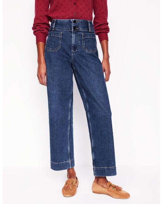 Boden Blue Primrose Cropped Jeans