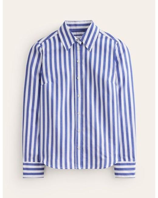 Boden Blue Sienna Cotton Shirtsurf The Web Stripe