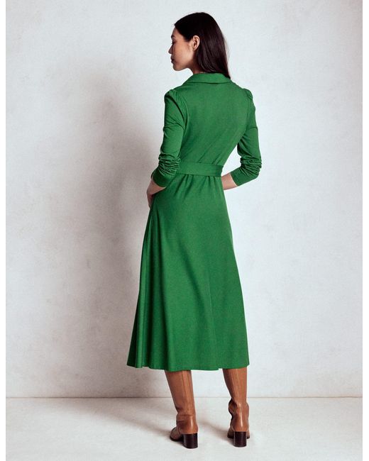 Boden Green Imogen Collared Jersey Dress