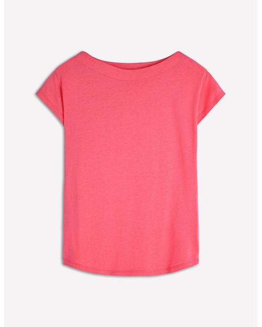 Boden Red Supersoft Boat Neck T-Shirt