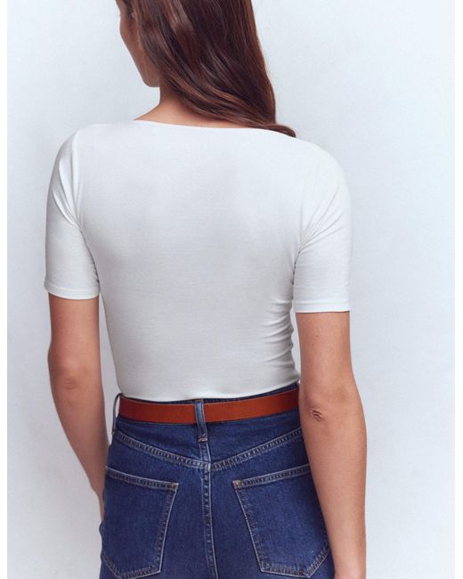Boden Blue Brooke Double Layer T-Shirt