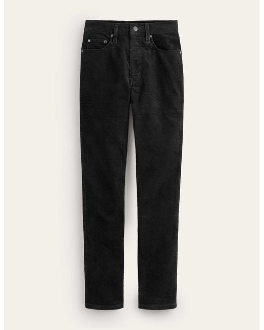 Boden Black Corduroy Slim Straight Jeans