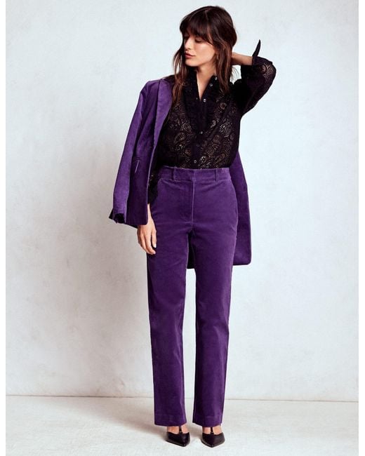 Boden Women's Purple Canonbury Cord Pants