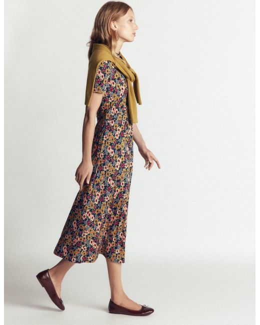 Boden Brown Heidi Jersey Midi Tea Dress
