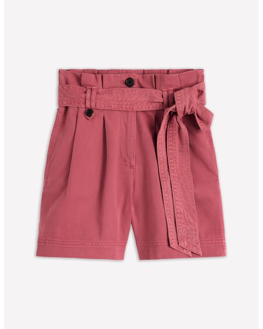 Boden White Paperbag Linen Belted Shorts