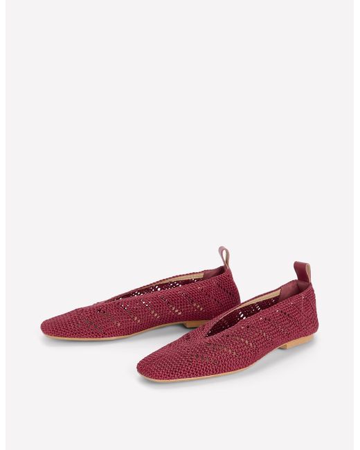 Boden Blue Knitted Ballet Flats