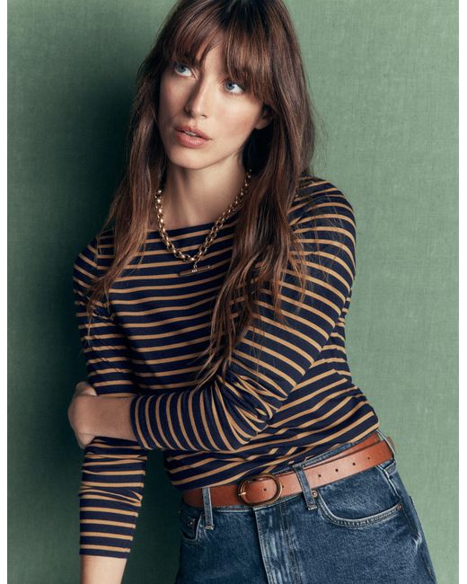 Boden Green Square Neck Long Sleeve
