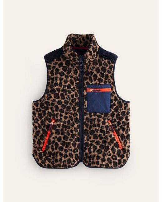 Boden Black Truro Borg Vestleopard
