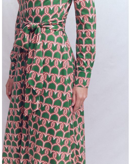Boden Green Marcia Jersey Shirt Dress