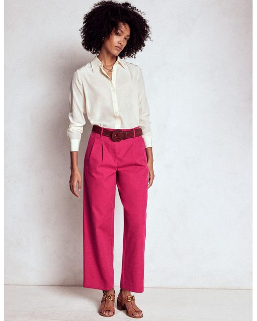 Boden Red Bloomsbury Baumwollhose