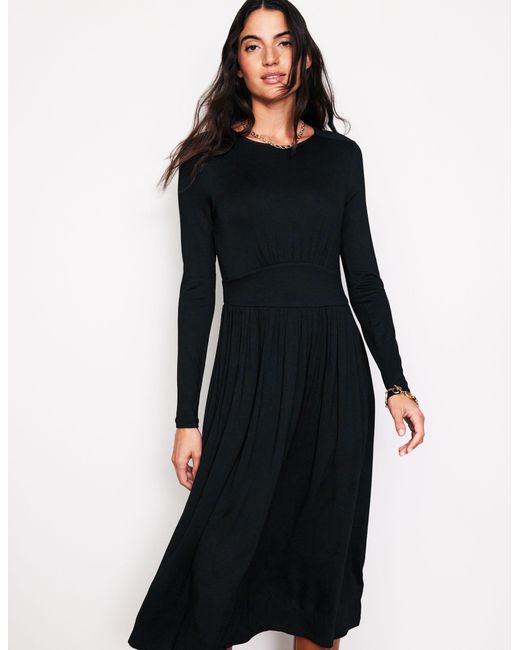 Long Sleeve Boden Black Jersey Dress Boden Black Jersey Knit Long