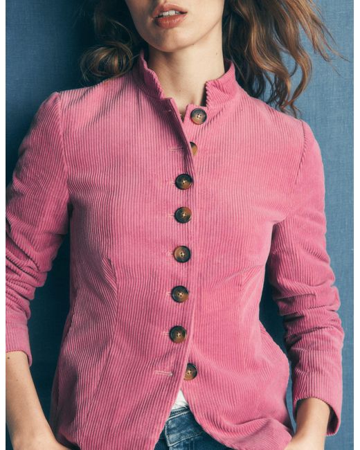 Boden Pink Hereford Military Cord Jacket
