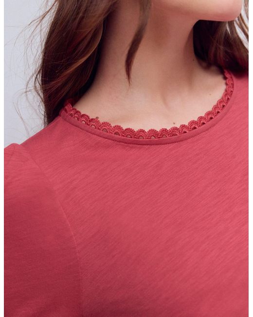 Boden Red Ali Trim T-Shirt