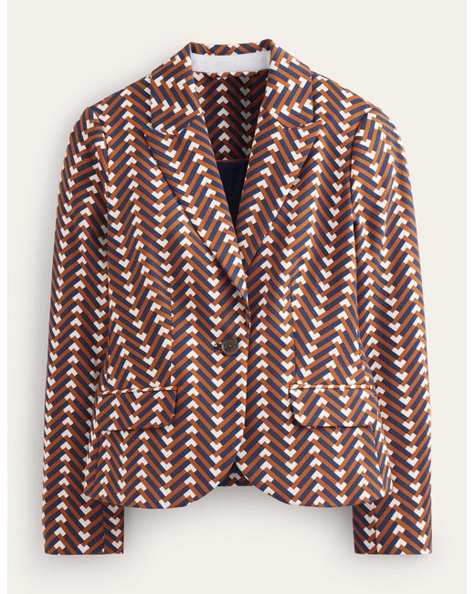 Le blazer canonbury imprimé Boden en coloris Brown