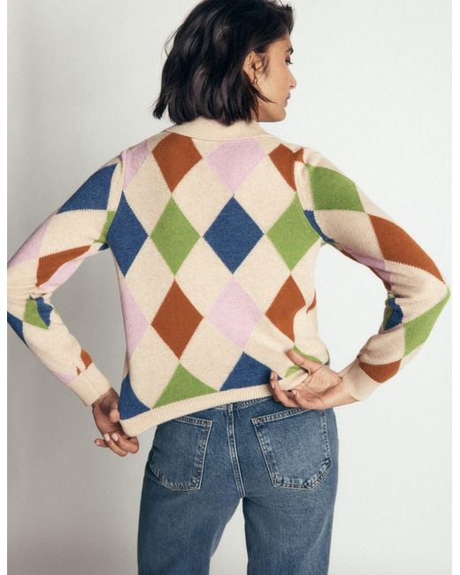 Boden Blue Ariadne Wool Blend Cardigan