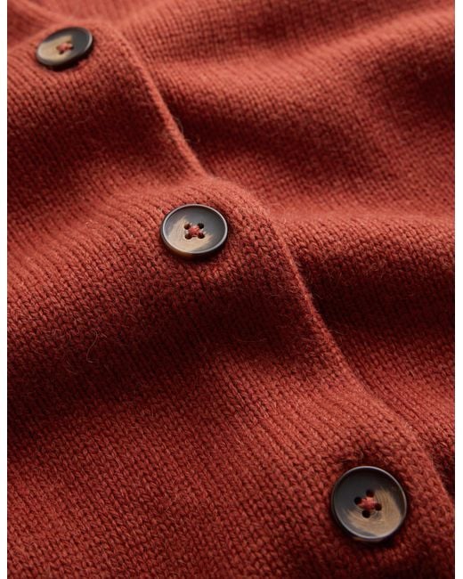 Boden Red Lydia Tie Neck Knit Cardigan